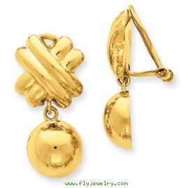 14k Non-pierced Fancy Ball Earrings