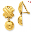 14k Non-pierced Fancy Ball Earrings