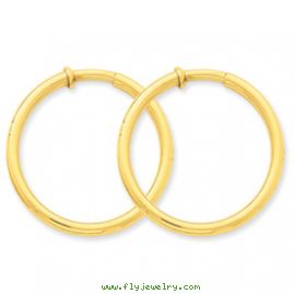 14k Non-Pierced Hoop Earrings