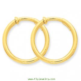 14k Non-Pierced Hoops Earrings