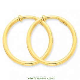 14k Non-Pierced Hoops Earrings