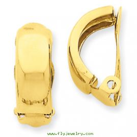 14k Non-Pierced Polished Earrings
