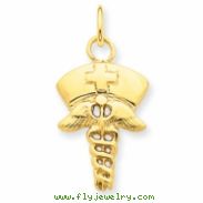 14k Nurse Symbol Charm