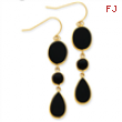 14k Onyx Geometric Dangle Earrings