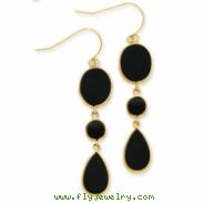 14k Onyx Geometric Dangle Earrings