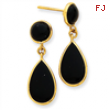 14k Onyx Teardrop Dangle Post Earrings