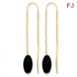 14k Onyx with U Threader Earrings