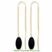 14k Onyx with U Threader Earrings