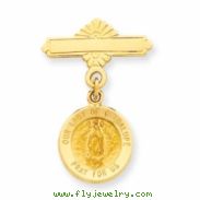 14k Our Lady of Guadalupe Medal Pin