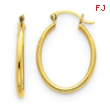 14k Oval Polished Hoop Earring