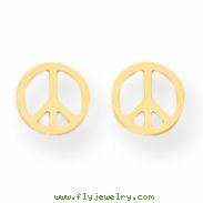 14k Peace Sign Post Earrings