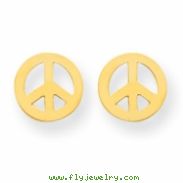 14k Peace Sign Post Earrings