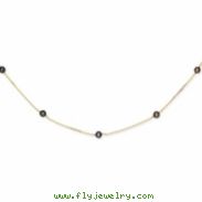 14K Peacock Freshwater Cultured Pearl Necklace chain