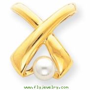 14k Pearl Diamond slide