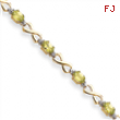 14k Peridot & Diamond Bracelet