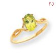 14k Peridot ring