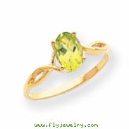 14k Peridot ring