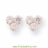 14k Pink CZ Post Earrings