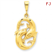 14k Pisces Zodiac Charm