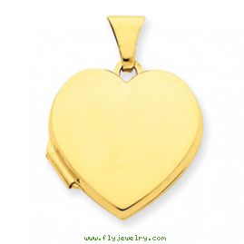 14k Plain Heart Locket