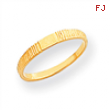 14k Polished & Ridged Baby Ring