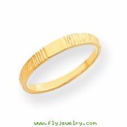 14k Polished & Ridged Baby Ring