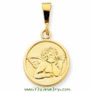 14k Polished & Satin Raphael Angel Pendant