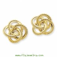 14k Polished & Twisted Fancy Earring Jackets