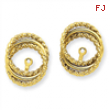 14k Polished & Twisted Fancy Earring Jackets