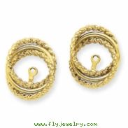 14k Polished & Twisted Fancy Earring Jackets