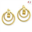 14k Polished & Twisted Fancy Earring Jackets