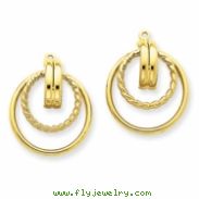 14k Polished & Twisted Fancy Earring Jackets