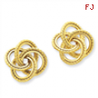 14k Polished & Twisted Love Knot Post Earrings