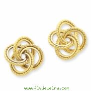 14k Polished & Twisted Love Knot Post Earrings