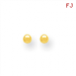 14k Polished 3mm Ball Post Earrings