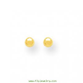 14k Polished 3mm Ball Post Earrings