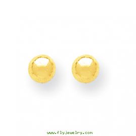 14k Polished 5mm Ball Post Earrings