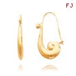 14K Polished Abstract Wire Earrings