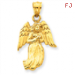 14k Polished Angel Charm