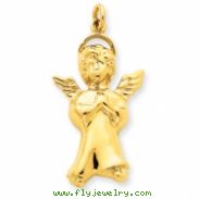 14k Polished Angel Pendant