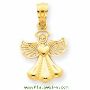 14k Polished Angel Pendant