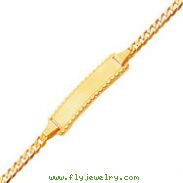 14K Polished Curb Link Baby/Child ID Bracelet