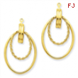 14k Polished Double Hoop Earring Jackets