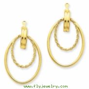 14k Polished Double Hoop Earring Jackets