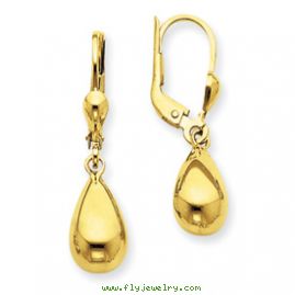 14k Polished Fancy Dangle Leverback Earrings