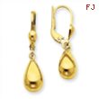 14k Polished Fancy Dangle Leverback Earrings