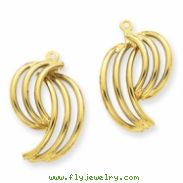 14k Polished Fancy Earring Jackets