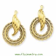 14k Polished Fancy Earring Jackets