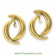 14k Polished Fancy Earring Jackets