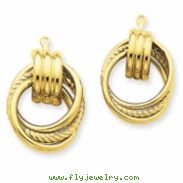 14k Polished Fancy Earring Jackets